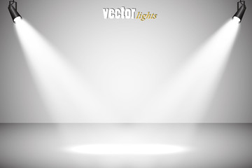 Vector Spotlights. Scene. Light Effects.