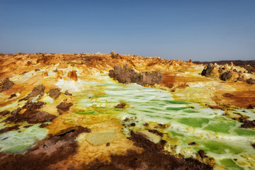 Dallol, Danakil Depression, Ethiopia. The hottest place on earth.