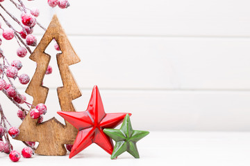 Christmas branches. Christmas greeting card. Symbol xmas.