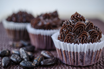 cupcake de chocolate