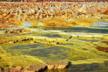 Dallol, Danakil Depression, Ethiopia. The hottest place on earth.