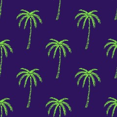 Fototapeta na wymiar Palm tree pattern seamless texture. Simple illustration of palm tree vector pattern seamless for any web design or textile. Abstract background. Vector.