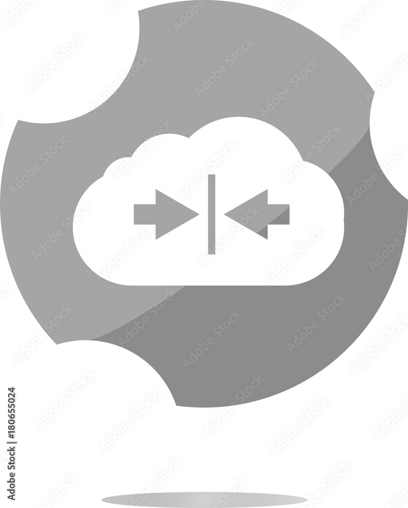 Poster abstract cloud icon. upload button. load symbol. round button