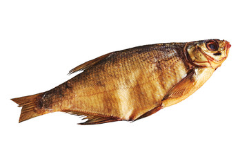 Dried bream isolated on white background.