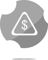 web icon cloud with dollars money sign