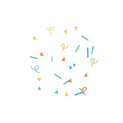 Confetti, flat design vector illustration.