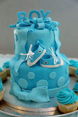 Baby Shower Boy Birthday Cake