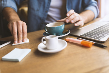 The coffee is spilled