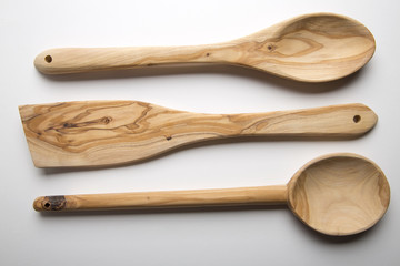 Wooden Spoon on white Background