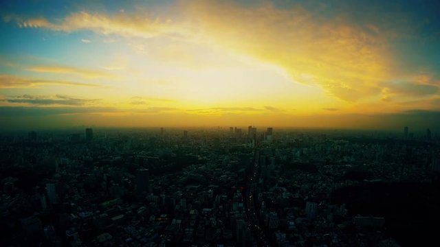 東京風景　タイムラプス　4k　グレーディング