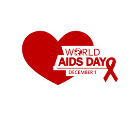 World AIDS Day. 1st December World Aids Day poster