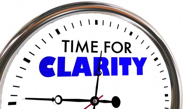 Time for Clarity Clock Clear Communication Message 3d Animation