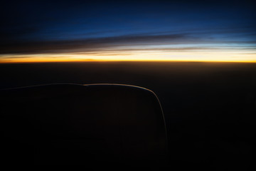 Obraz na płótnie Canvas Ethipia Sunset from Airplane
