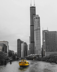 Fototapeta na wymiar Chicago Taxiboat