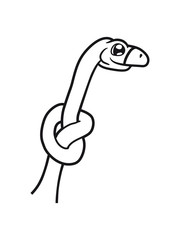 gesicht kopf knoten lustig langhals süß niedlich klein groß kind comic cartoon dinosaurier saurier dino hals