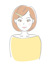 ヘアクリップ　女性