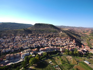 Obraz premium Ademuz (Valencia) desde el aire