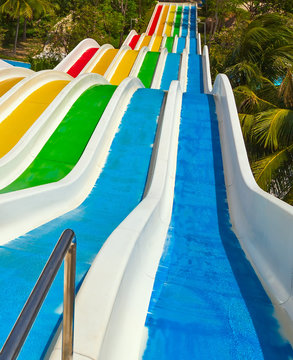 The Multi Slide banana mat slides Water Park