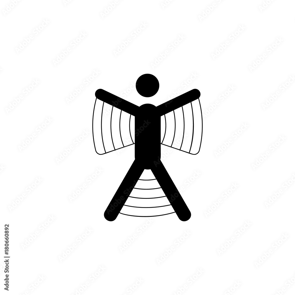 Poster man on the snow icon. simple winter games icon. can be used as web element, playing design icon
