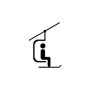 ski lift icon. Simple winter games icon. Can be used as web element, playing design icon