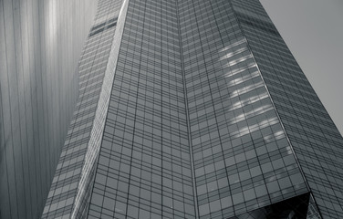 commercial building in Hong Kong with B&W color
