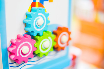 Background of colorful Baby toys, Baby's learning equipment for learning skill