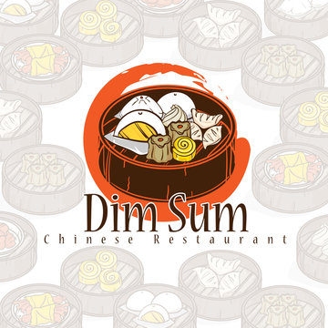menu dim sum chinese food restaurant template design