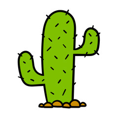 Cartoon Cactus Vector Illustration