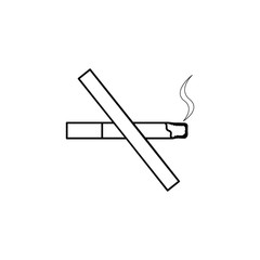 No smoking sign line icon