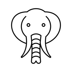 Elephant animals icon logo mammals vector illustration