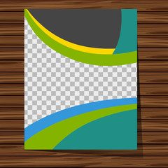 Background template with blue and green pattern