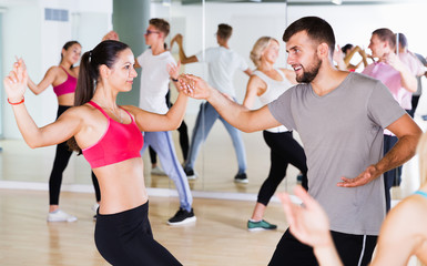 People dancing at dance class