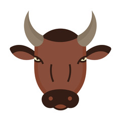 Bull animals icon logo design vector mammals illustration