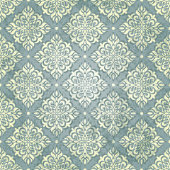 Vintage wallpaper in grunge style. Grunge effect  can be removed in vector file. EPS 10 vector illustration.