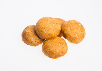 Peanut Cookies or Rounded Peanut Cookies on a background.