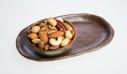 nuts or mix peanuts on a background.
