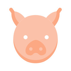 Pork animal logo vector mammals head illustration