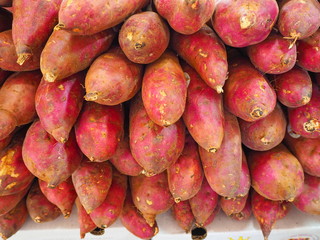 Pile of sweet potato