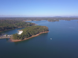 Fototapeta na wymiar Lake Lanier Aerial view