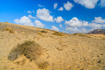 Stunning views of the coast of Papagayo. Lanzarote. Canary Islands. Spain