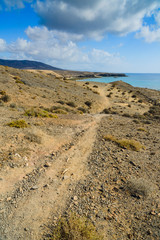 Stunning views of the coast of Papagayo. Lanzarote. Canary Islands. Spain