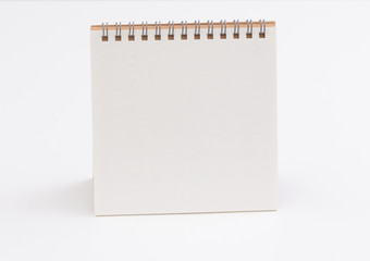 Blank calendar on white background
