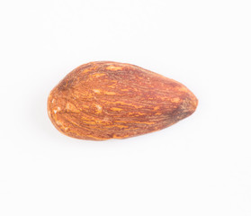 Almond on white background