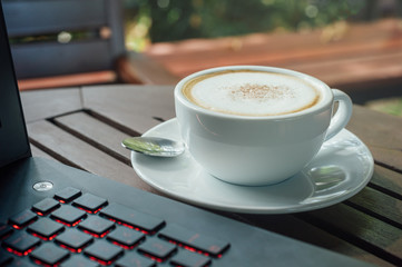 Coffee and laptop