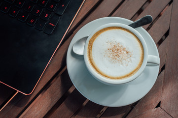 Coffee and laptop