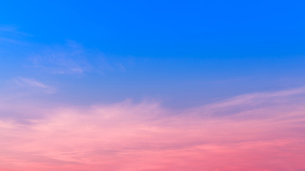 sunset blue sky and clouds