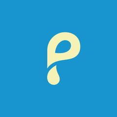 Letter P logo, icon vector element.