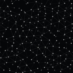 Seamless pattern with a structure, molecules or constellations
