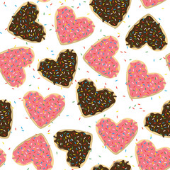 Seamless pattern with gingerbread