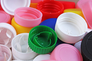 Plastic Cups PET Plastic Recycling Colorful Background